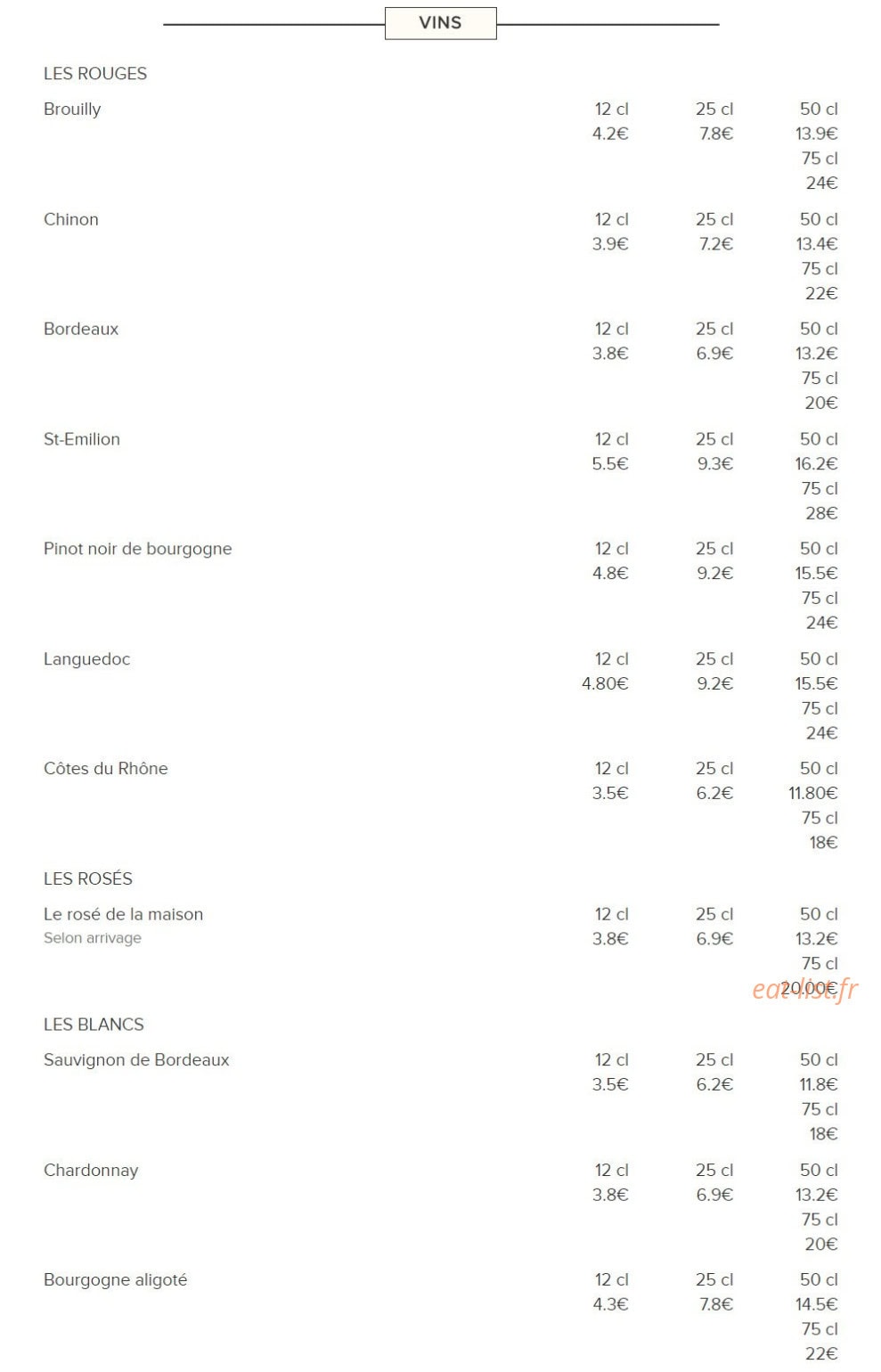 La cantine de Belleville — carte page 7