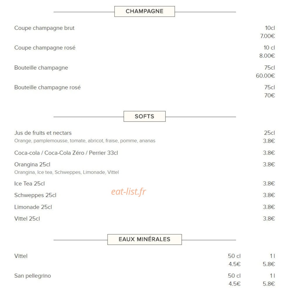 La cantine de Belleville — carte page 8