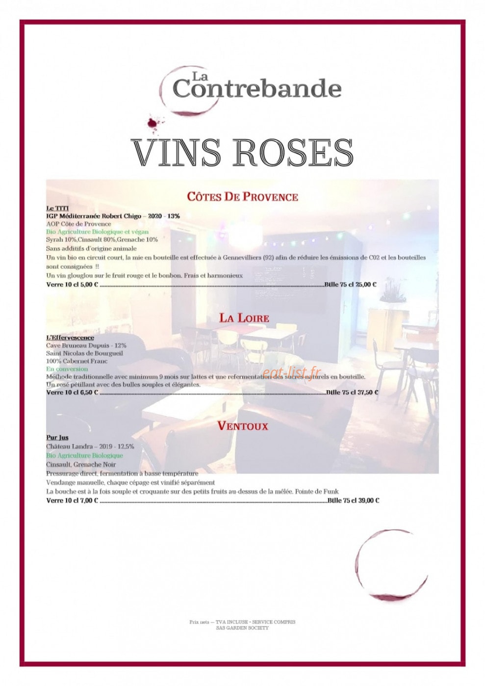 La Contrebande — carte page 9