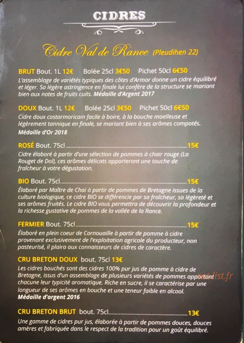 La crêperie Gambetta — carte page 4