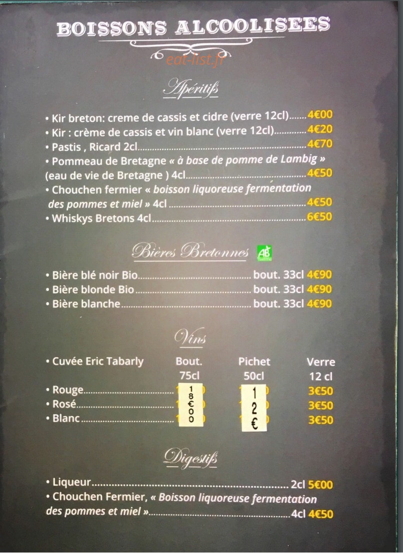 La crêperie Gambetta — carte page 6