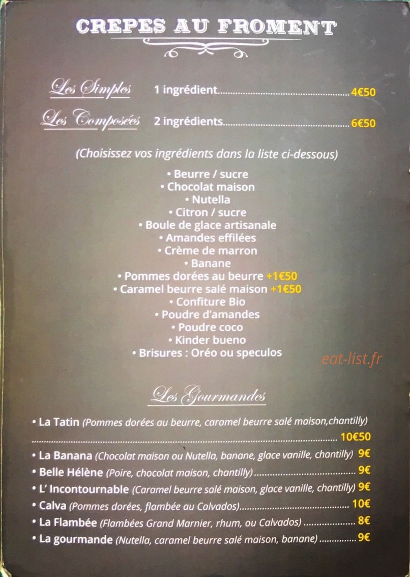 La crêperie Gambetta — carte page 3