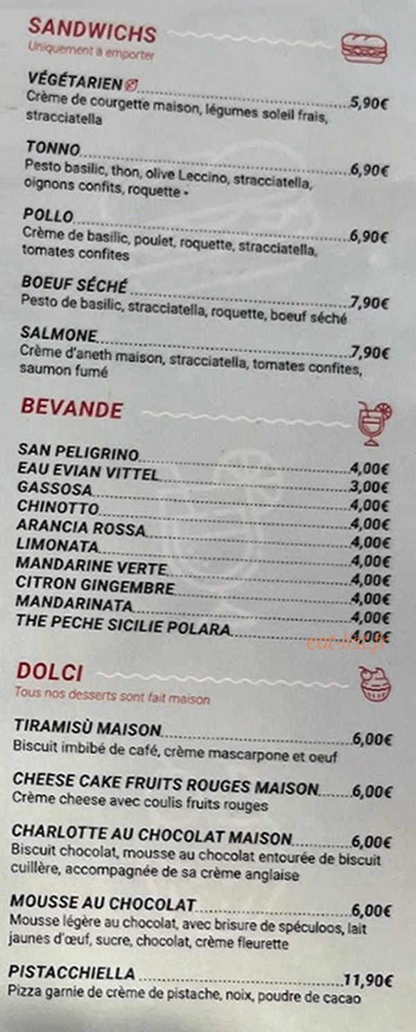 La Pizzadia — carte page 3