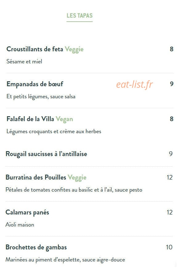 La Villa Gambetta — carte page 5