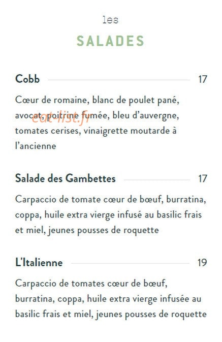 La Villa Gambetta — carte page 3
