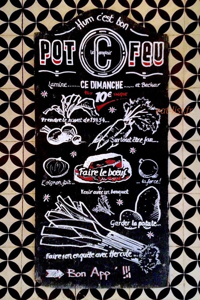 Le Comptoir — carte page 1