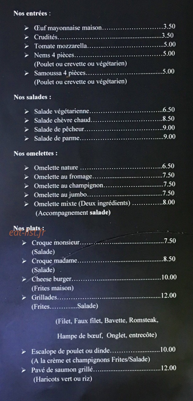 Le Muscadet — carte page 1