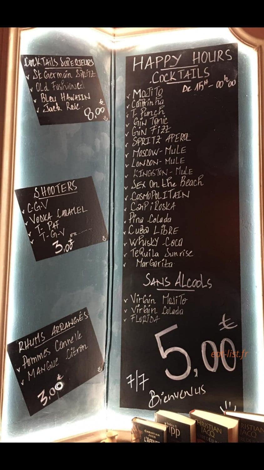Le p'tit bistrot — carte page 1