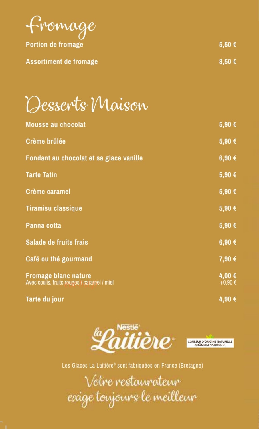 Le Pelleport Café — carte page 2