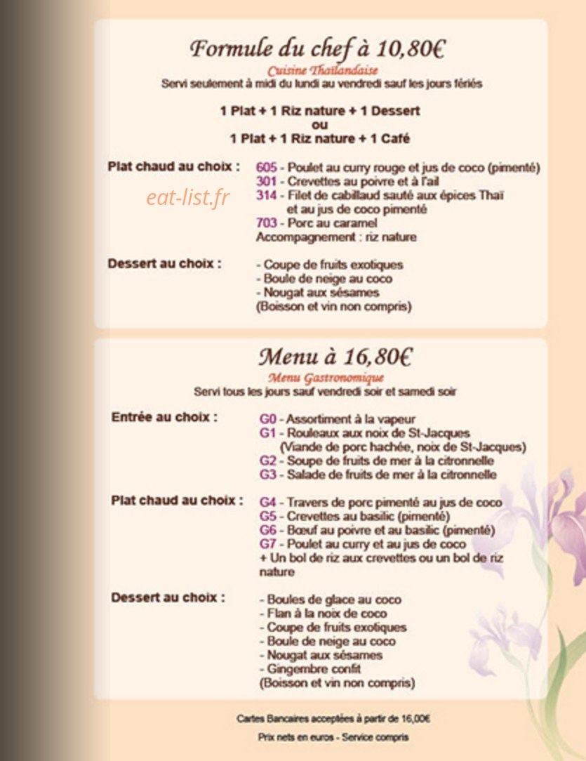 Le Royal Bangkok — carte page 13