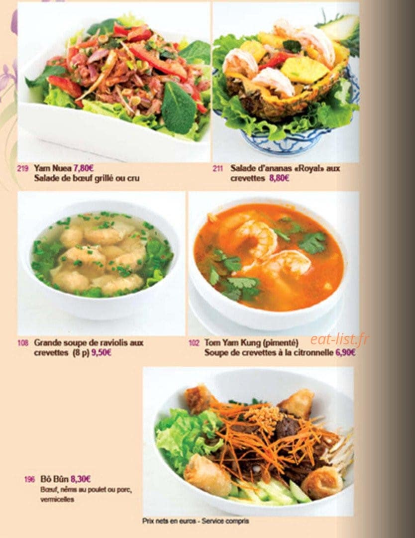 Le Royal Bangkok — carte page 2