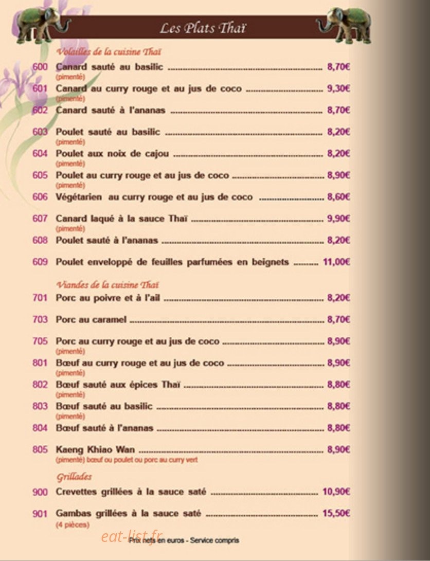 Le Royal Bangkok — carte page 6