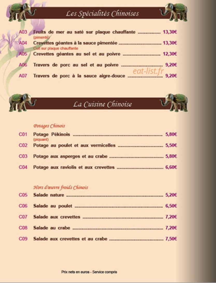 Le Royal Bangkok — carte page 10