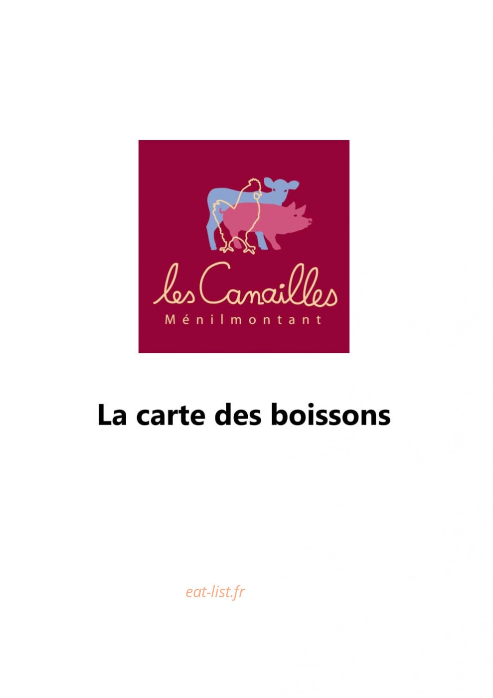 Les Canailles — carte page 3