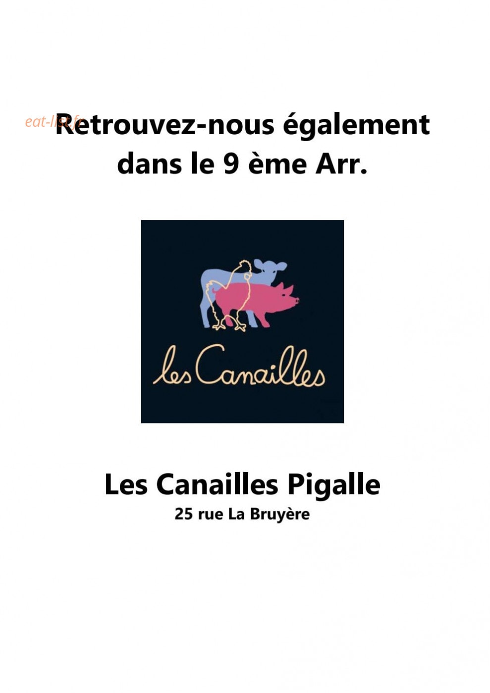 Les Canailles — carte page 10