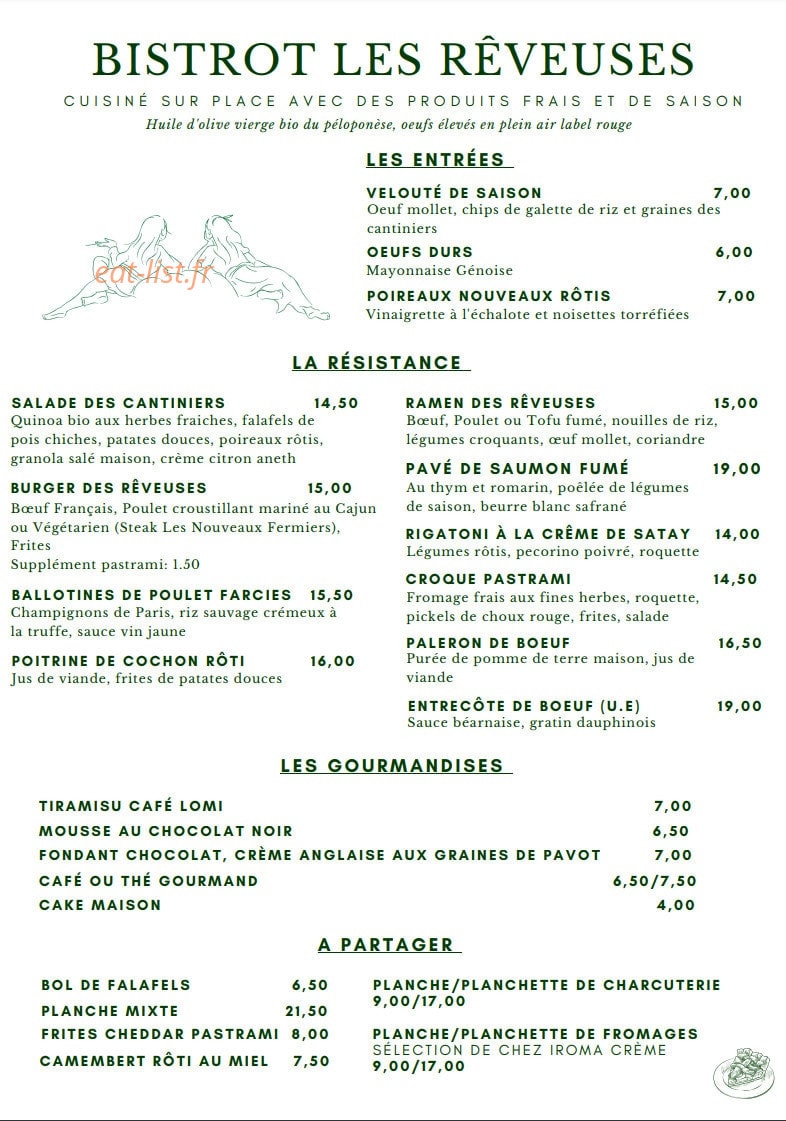 Les Rêveuses — carte page 1