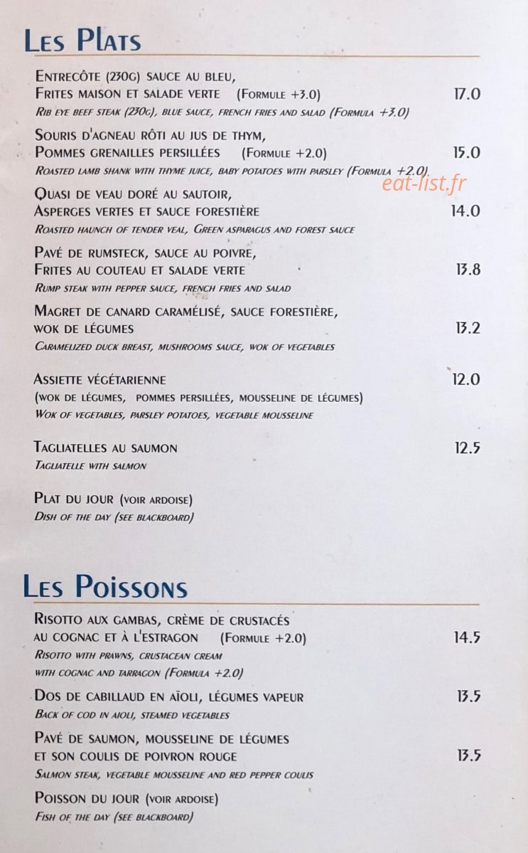 Lutèce Café — carte page 3