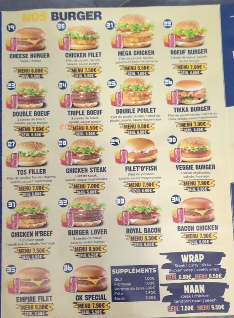 New Chicken Express — carte page 3