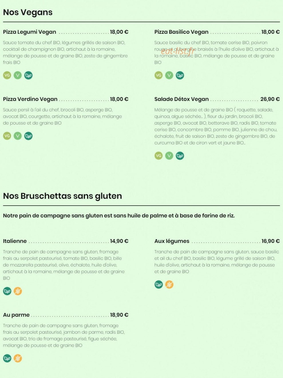Notre Table — carte page 5