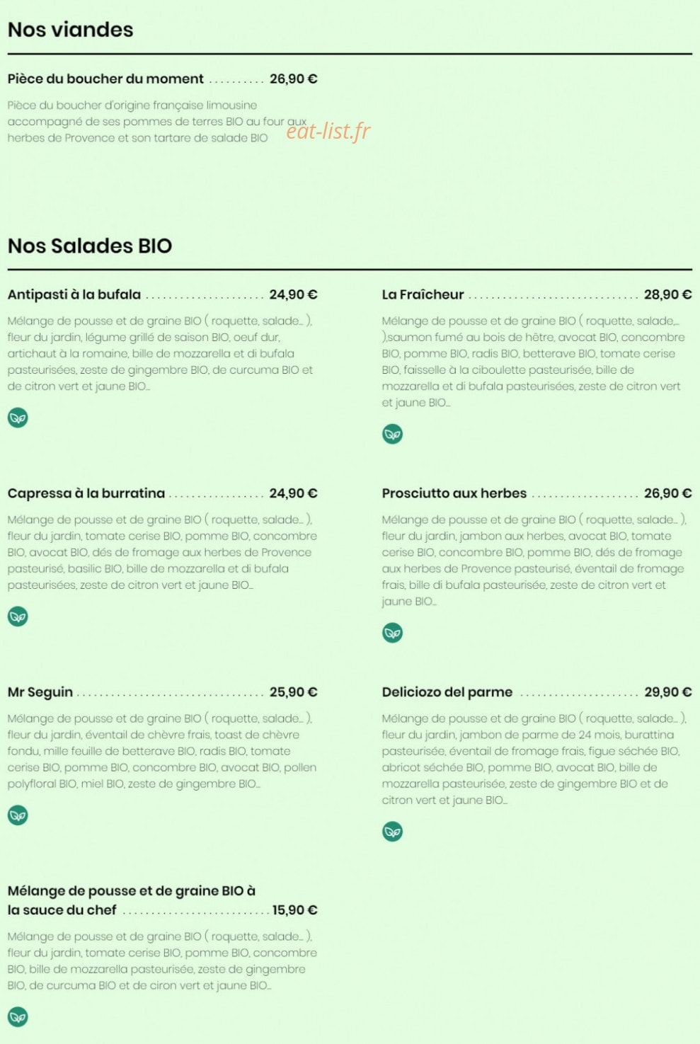 Notre Table — carte page 4