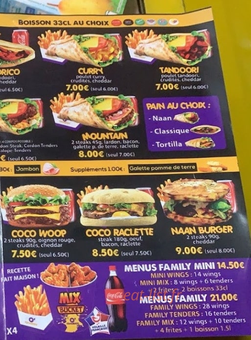 O'Cocorico — carte page 3