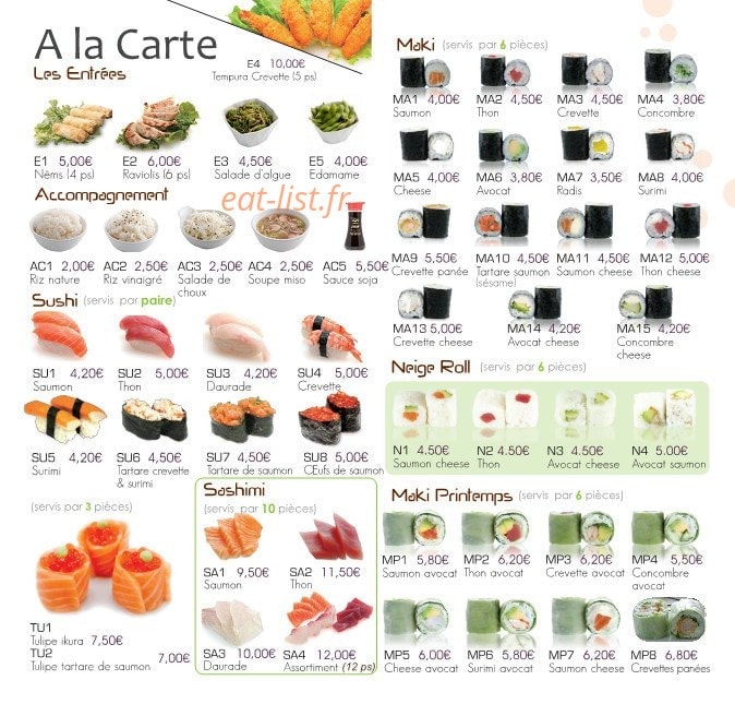 Oky Sushi — carte page 2