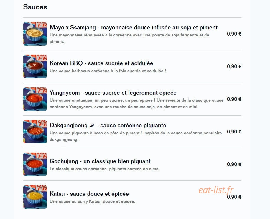 Out Fry — carte page 4