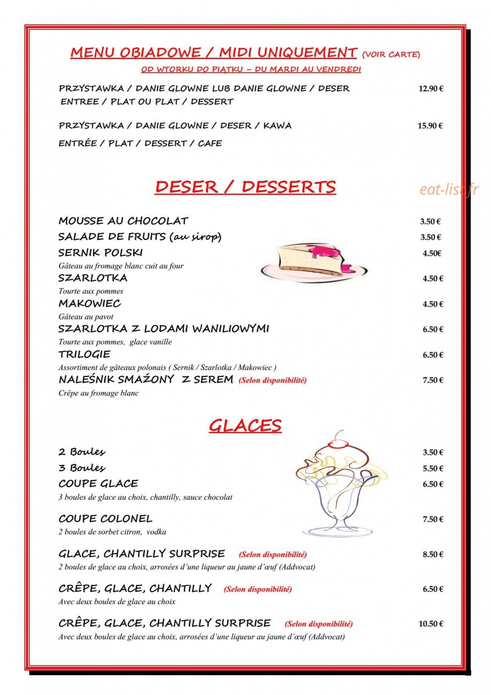 Paris Polska — carte page 3