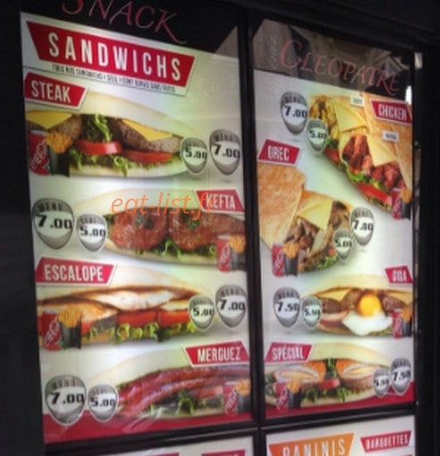 Pause Kebab — carte page 1
