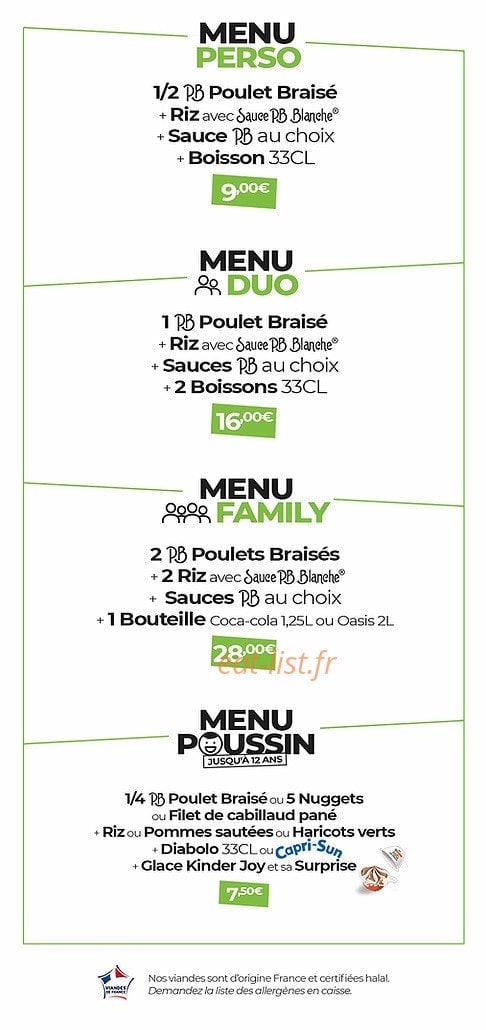 PB Poulet Braisé — carte page 3
