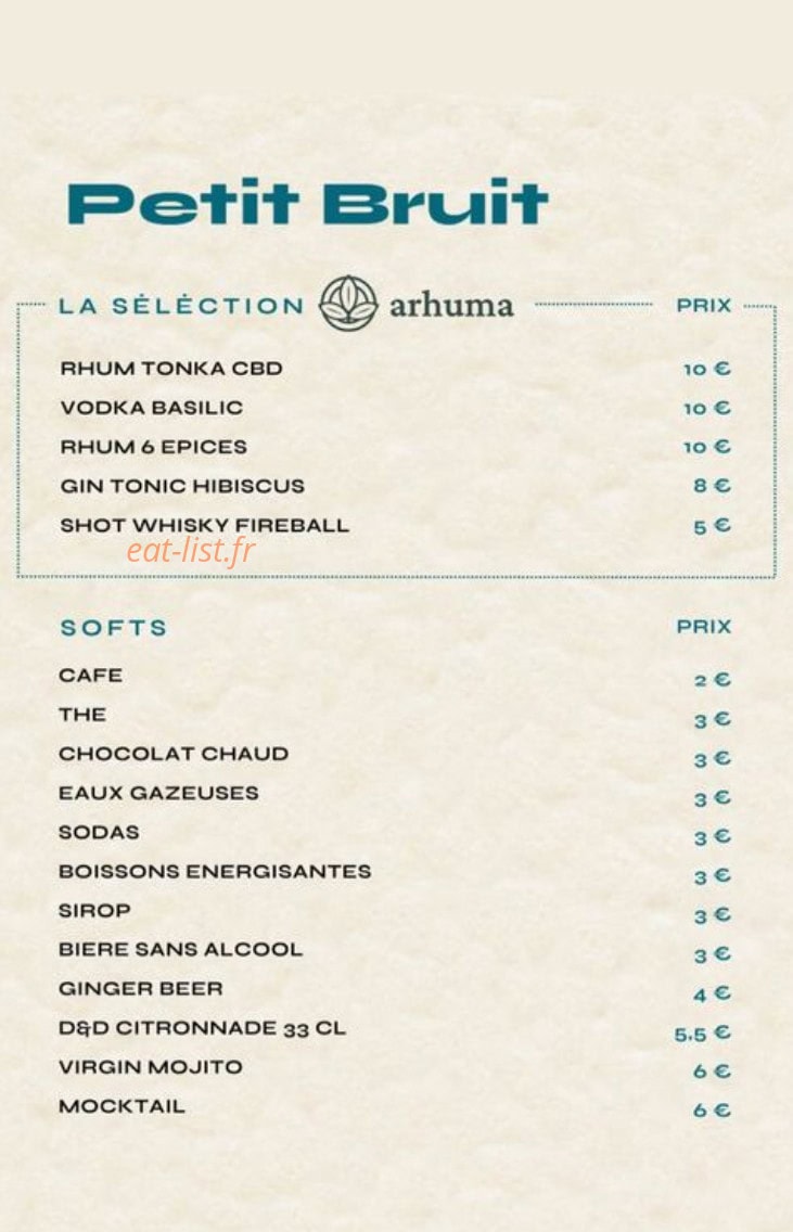 Petit Bruit — carte page 2