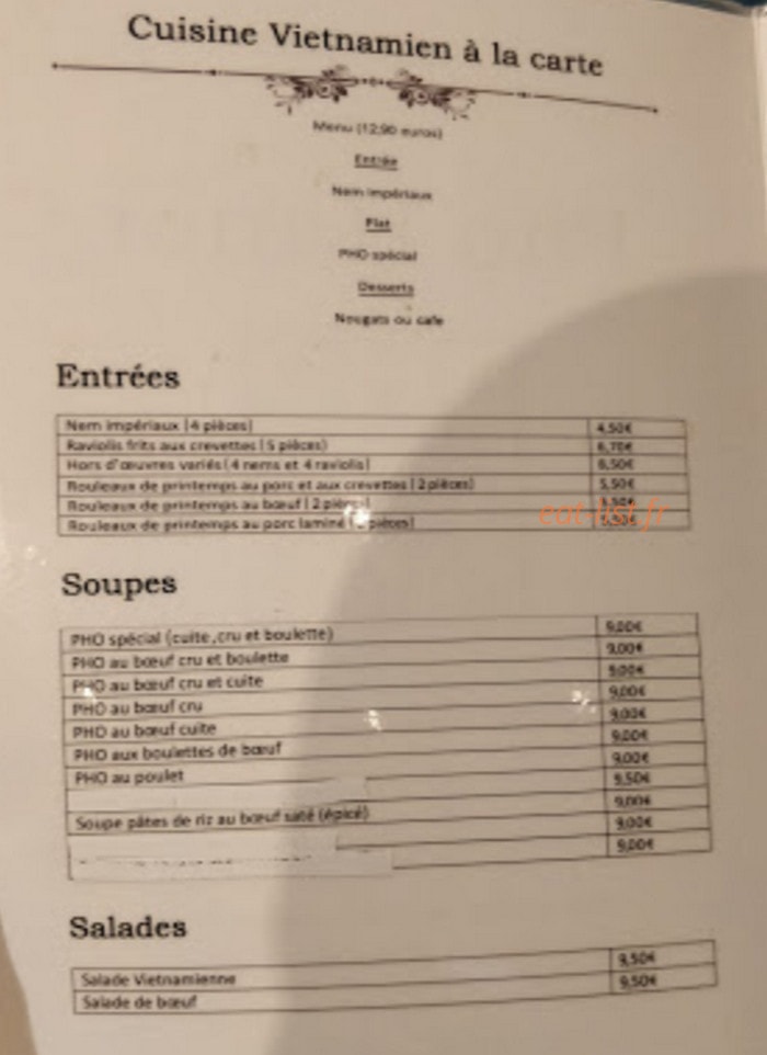 Pho Hanoi — carte page 2