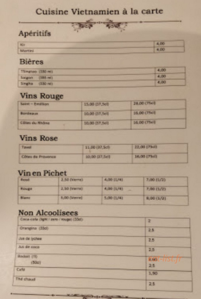 Pho Hanoi — carte page 3