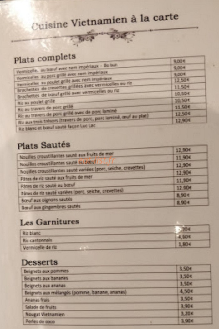 Pho Hanoi — carte page 1