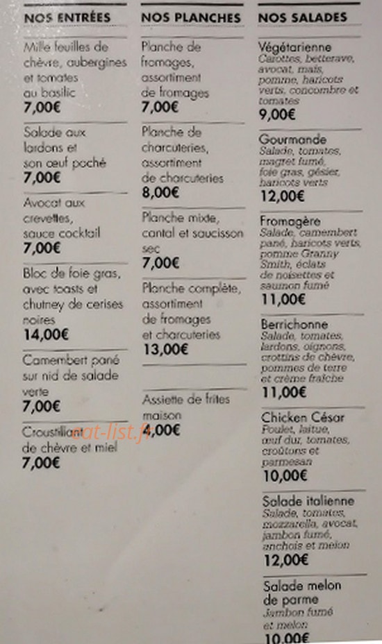 Pizzeria Monplaisir — carte page 2