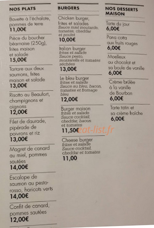 Pizzeria Monplaisir — carte page 1