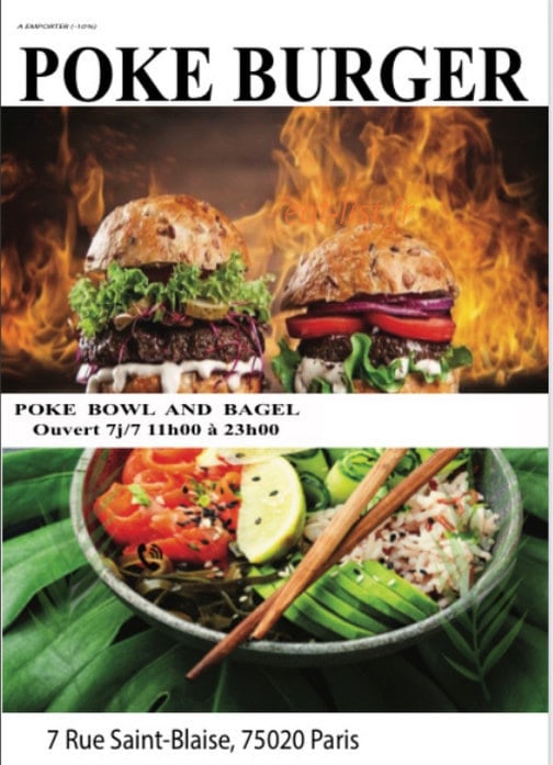 Poke Burger — carte page 1