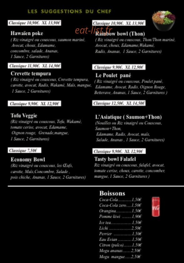 Poke Burger — carte page 4