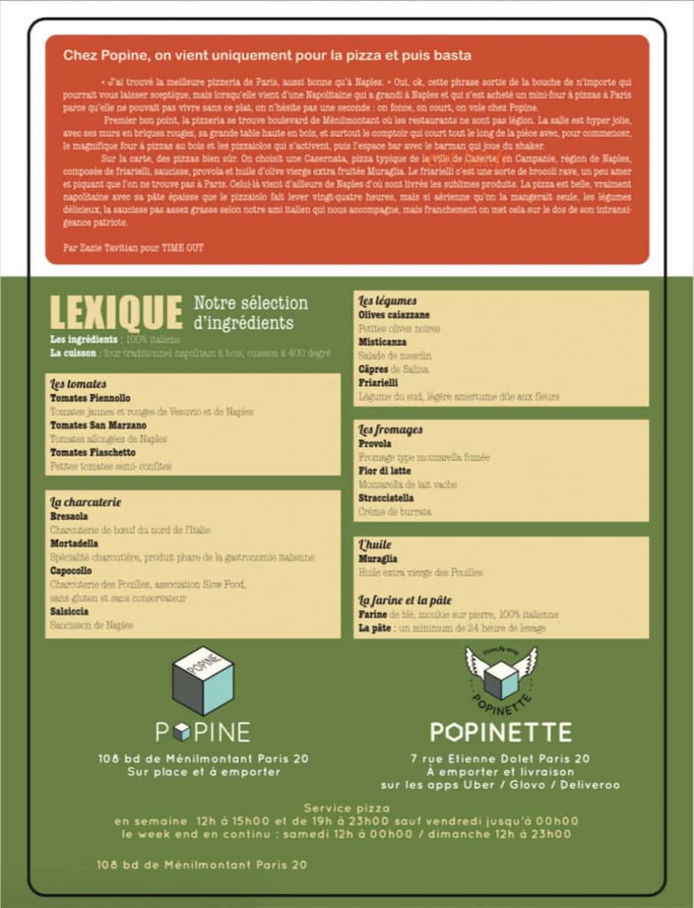 Popine — carte page 1
