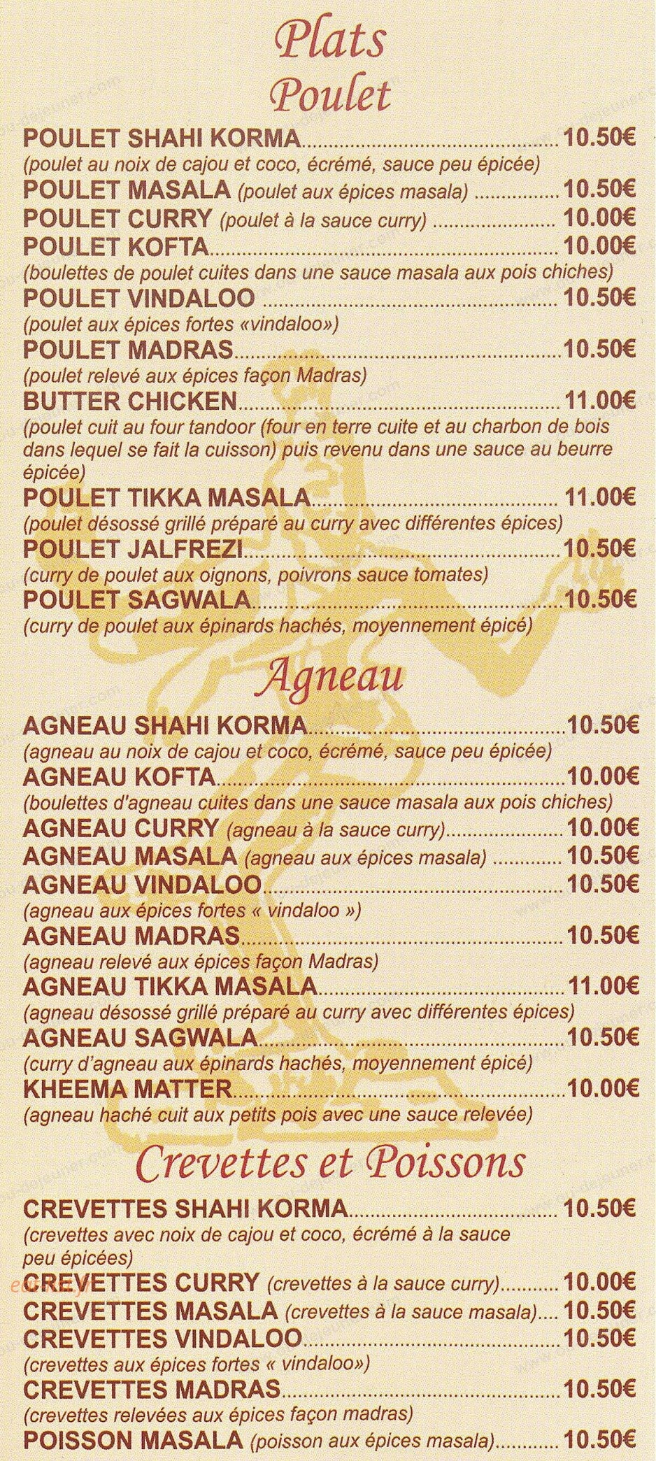 Restaurant Neelkanth — carte page 3