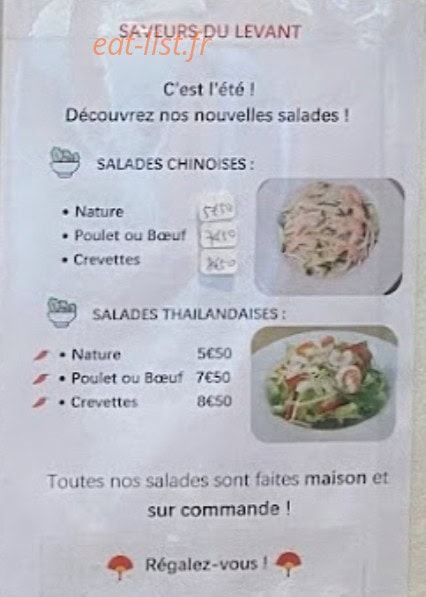 Saveurs du Levant — carte page 8