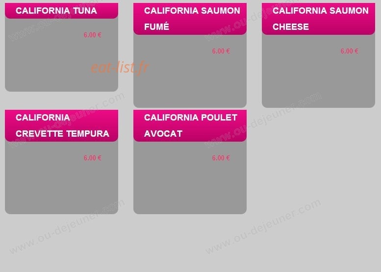 Sushi By Night — carte page 8