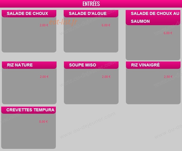 Sushi By Night — carte page 5