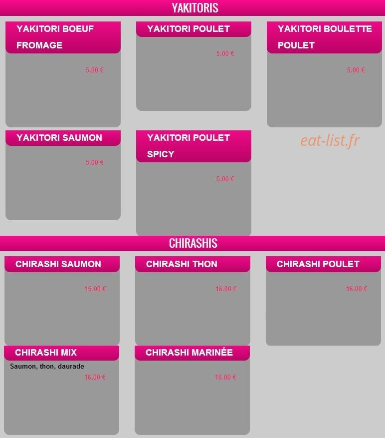 Sushi By Night — carte page 12