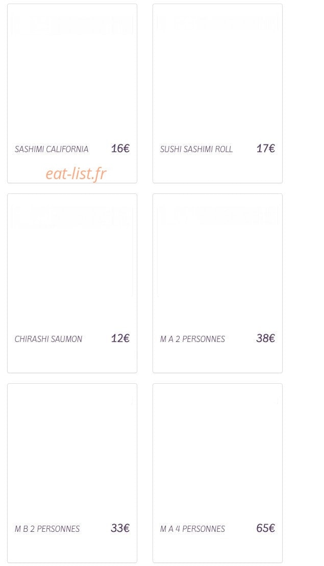 Sushi Home — carte page 6