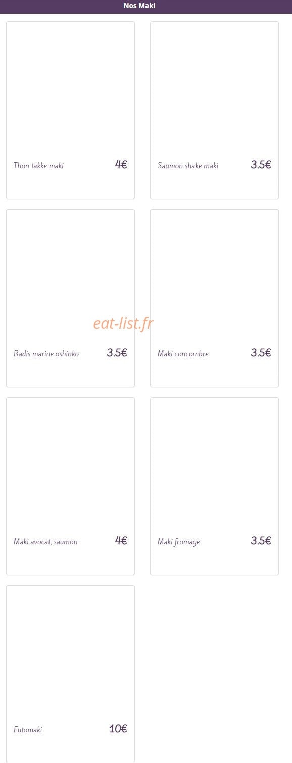 Sushi Home — carte page 9