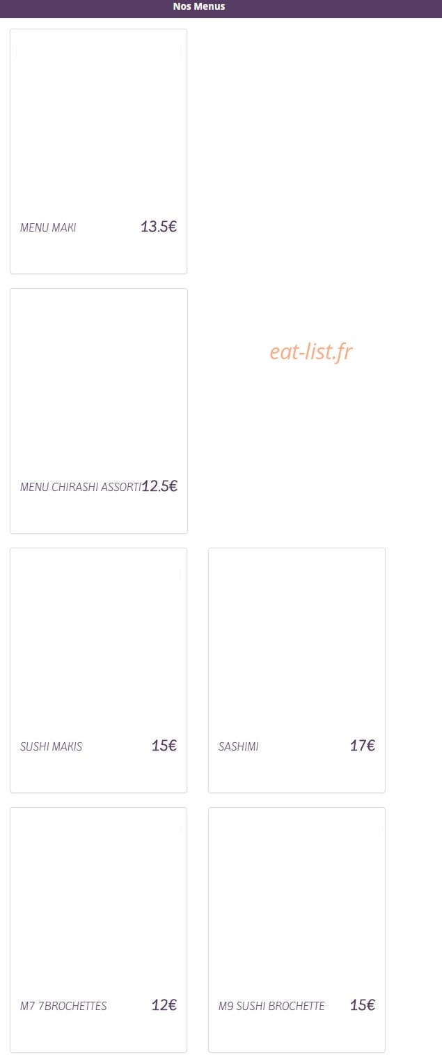 Sushi Home — carte page 3