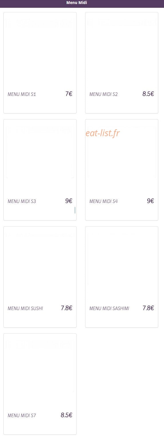 Sushi Home — carte page 2