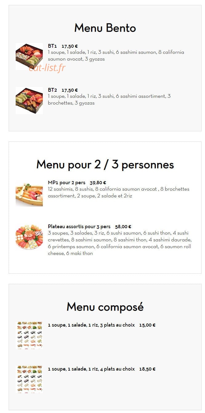 Sushi King — carte page 8