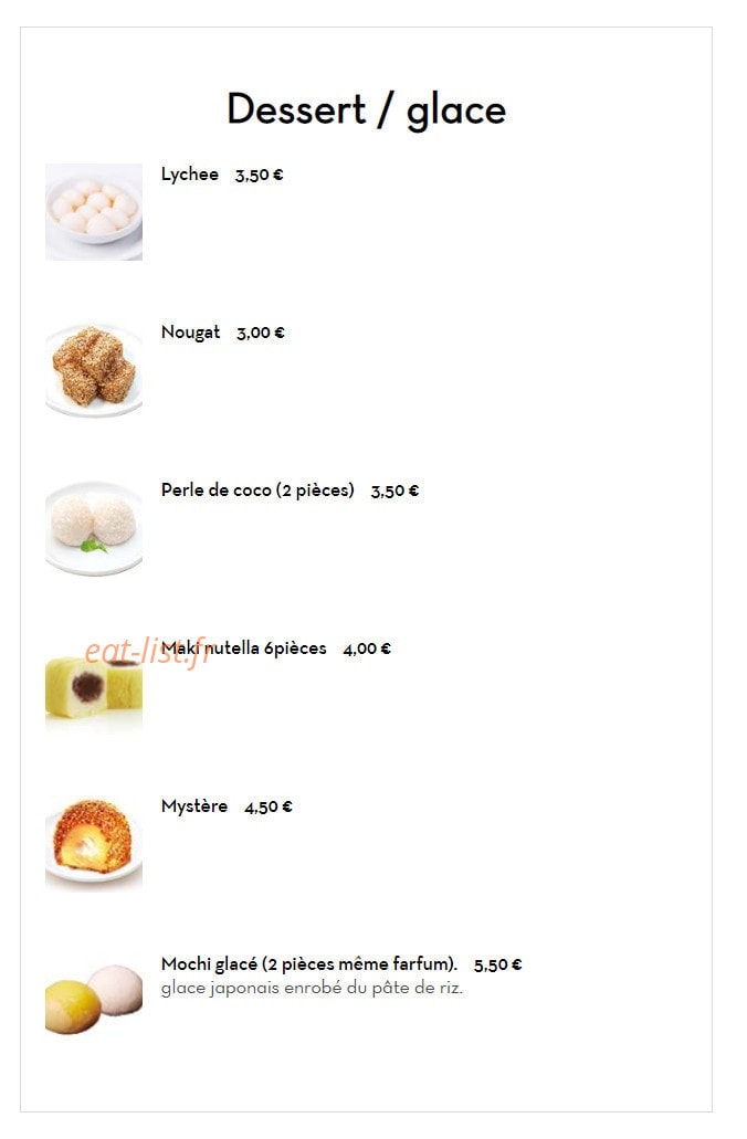 Sushi King — carte page 21